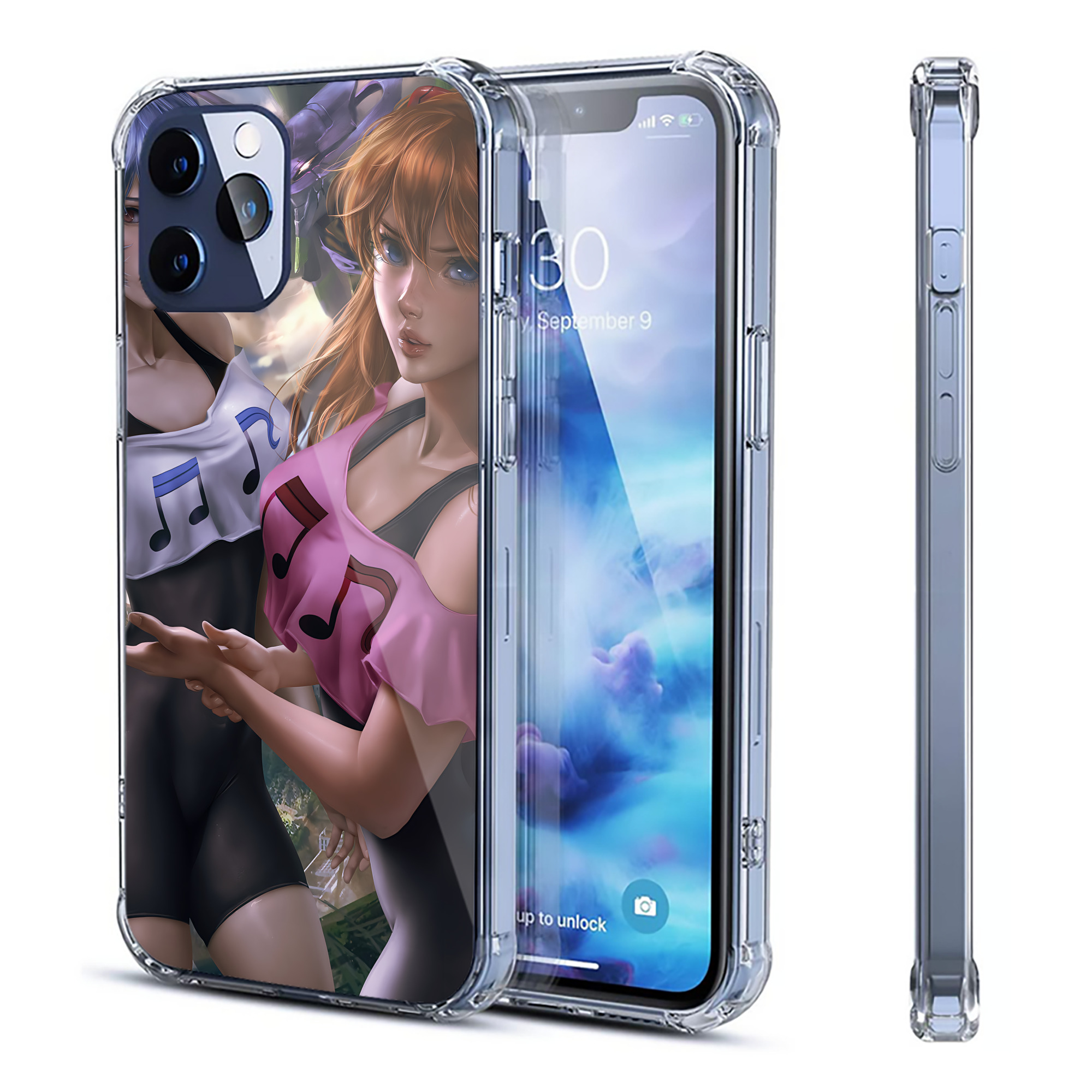 （画像用） EVA 新世紀エヴァンゲリオン 【iPhone 12シリーズ対応】透明スマホケース（クリアソフトケース）